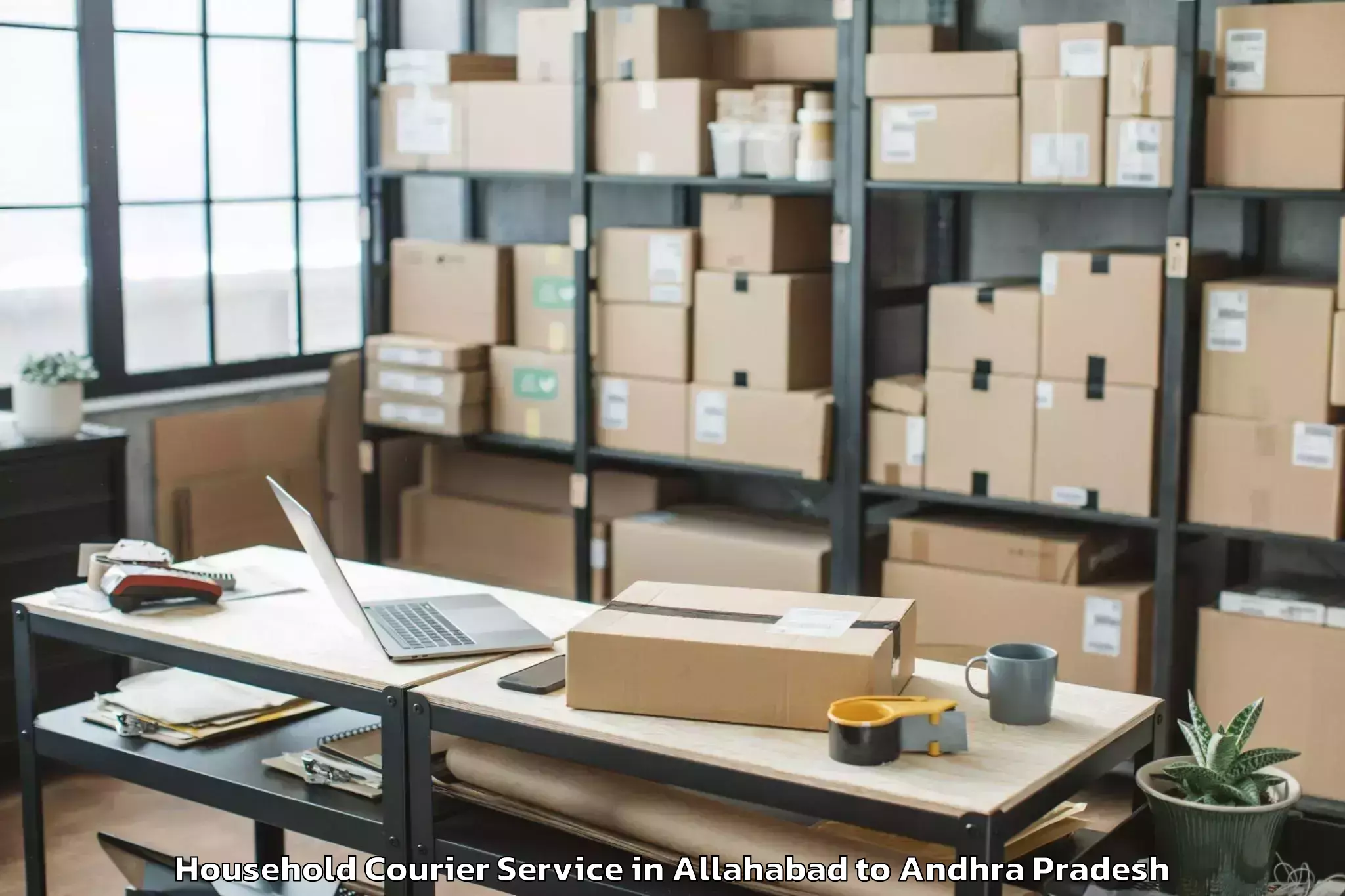 Affordable Allahabad to Kajuluru Household Courier